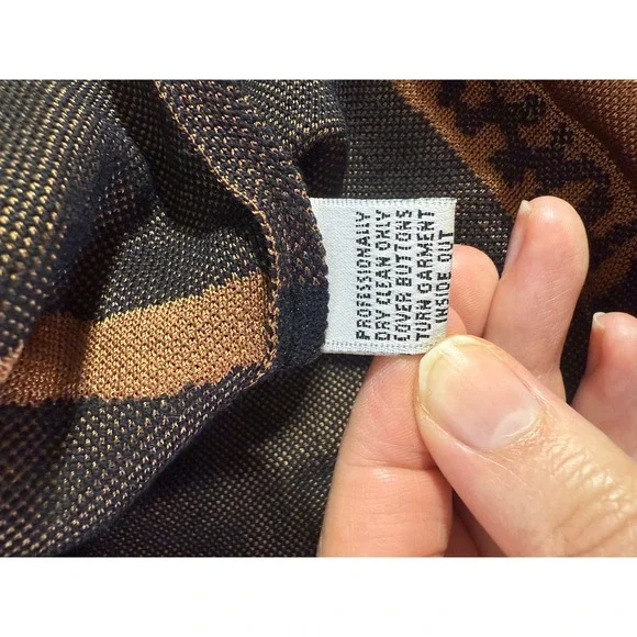 Vintage Marie Grey Large Cheetah Shoulder Pad Sweater Bold Print Max Statement - Picture 7 of 9